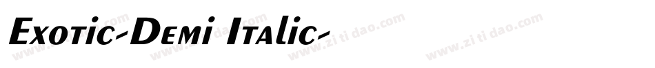 Exotic-Demi Italic字体转换